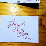 Calligraphy on envelope